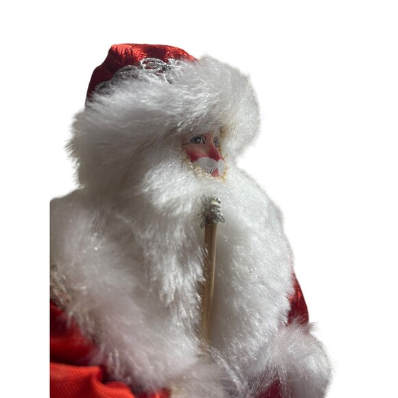Vintage Russian Traditional Christmas Santa Wood Face Doll Handmade Painted 10” - Picture 3 of 12